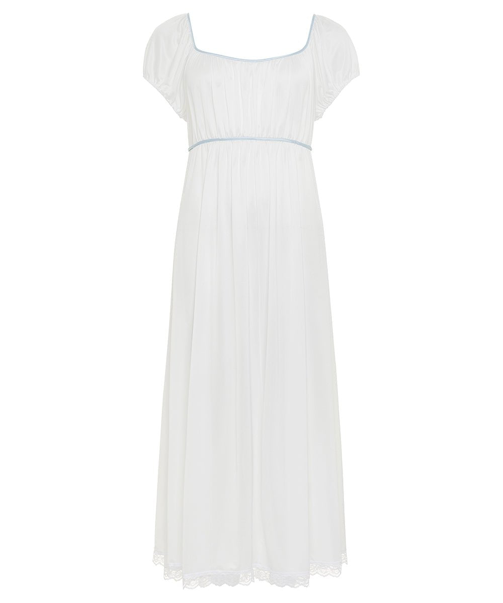 lily rose nightgown -LR-SML-WHT/BLUE